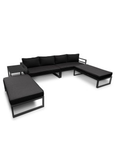 Loungeset - Alles-in-één - Zwart + Antraciet