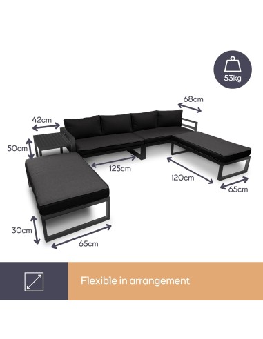 Lounge set - All-in-one - Black + Anthracite