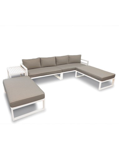 Lounge-Set - All-in-one - Weiß + Grau