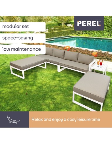 Lounge-Set - All-in-one - Weiß + Grau