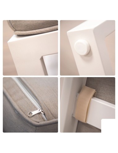 Ensemble de salon - Tout-en-un - Blanc + Gris