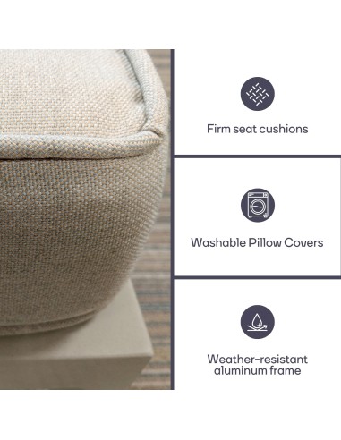 Lounge-Set - All-in-one - Weiß + Grau