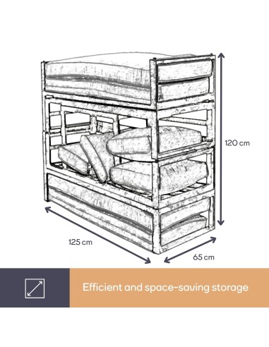 Lounge-Set - All-in-one - Weiß + Grau