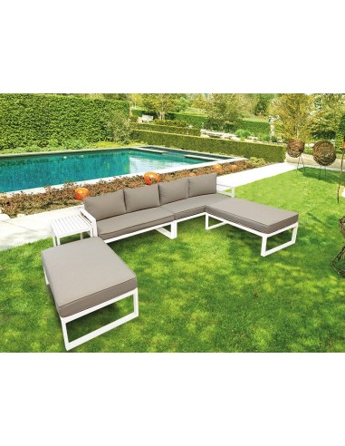 Lounge-Set - All-in-one - Weiß + Grau
