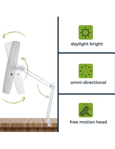BUREAULAMP - 3 x 14 W - WIT