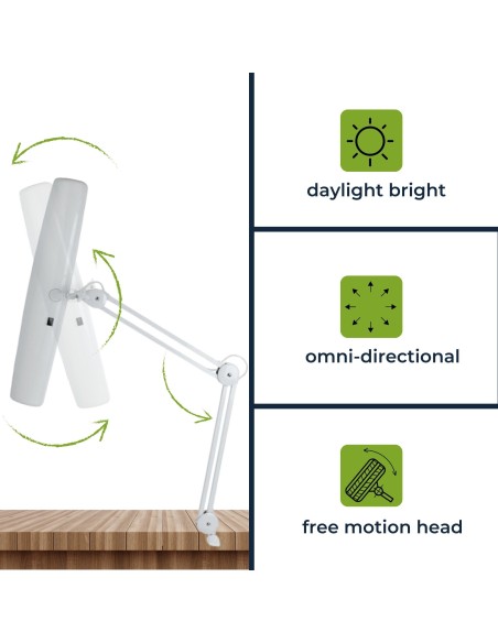 BUREAULAMP - 3 x 14 W - WIT
