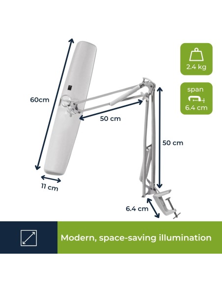 BUREAULAMP - 3 x 14 W - WIT