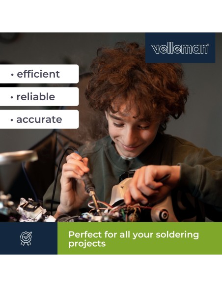 SOLDERING STATION WITH LCD & CERAMIC HEATER - 48 W - 150-450 °C