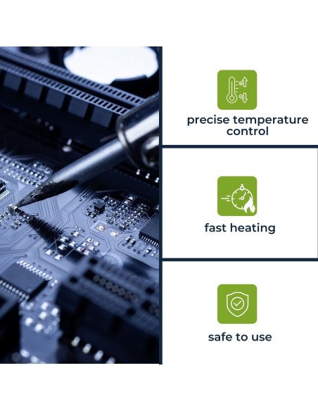 SOLDERING STATION WITH LCD & CERAMIC HEATER - 48 W - 150-450 °C