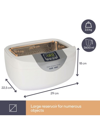 ULTRASONE REINIGER MET TIMER - 2.6 L