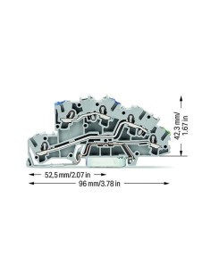Multilevel installation terminal block, with operating... 2