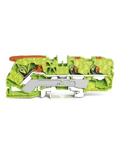 3-conductor ground terminal block with lever and...
