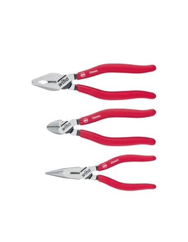 Wiha Pliers set Classic Combination pliers, needle nose pliers, diagonal cutters 3-pcs. (26850)