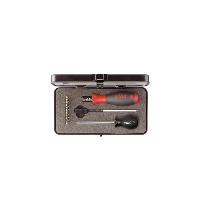 Wiha Torque screwdriver set TorqueVario®-S assorted variably adjustable, 13-pcs. in box (26893) 0,8- 5,0 Nm