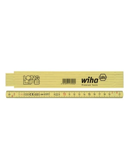 Wiha Gliedermaßstab Longlife® 2 m metrisch, 10 Glieder (27058) gelb