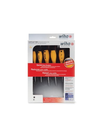 Wiha Screwdriver set SoftFinish® ESD TORX® 5-pcs. (27253)