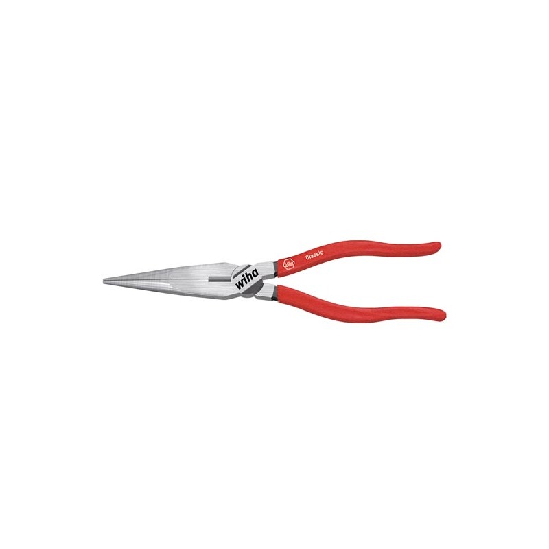 Wiha Classic needle nose pliers with cutting edge straight shape in blister pack (27341) 200 mm