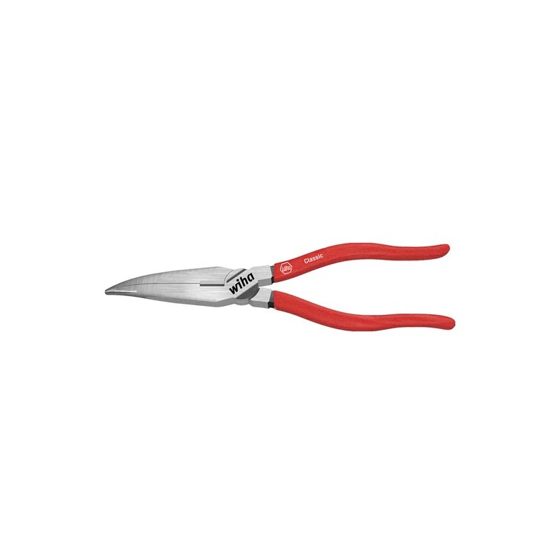 Wiha Classic needle nose pliers with cutting edge curved shape, approx. 40° in blister pack (27343) 200 mm