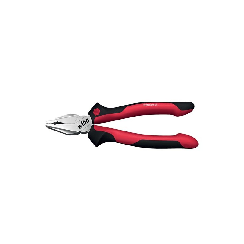 Wiha Combination pliers Professional with DynamicJoint® and OptiGrip with extra long cutting edge in blister pack (27399) 180 mm