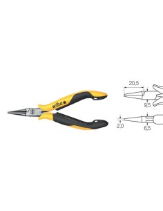 Wiha Round-nose pliers Professional ESD Short, rounded...