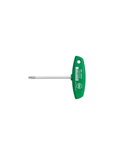 Wiha Clé mâle avec manche en T TORX® MagicSpring® chromée mat (27964) T9 x 100 mm