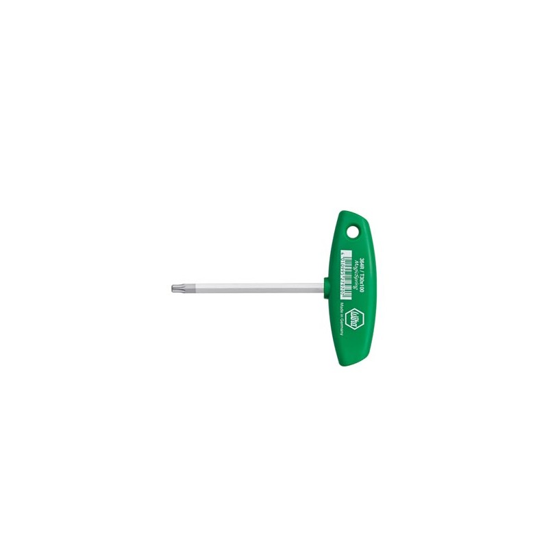 Wiha L-key with T-handle TORX® MagicSpring® matt chrome-plated (27966) T15 x 100 mm