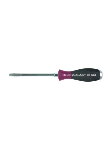 Wiha Screwdriver MicroFinish® Slotted with one-piece hexagonal blade and solid steel cap (29133) 4,5 mm x 90 mm