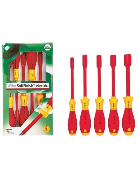 Wiha Schraubendreher Set SoftFinish® electric Sechskant-Steckschlüssel 5-tlg. (29466)