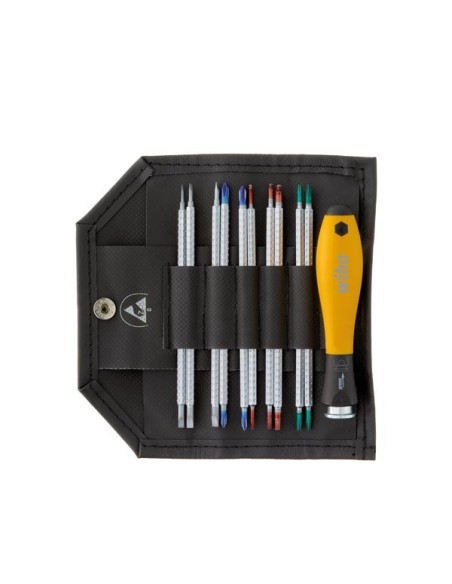 Wiha Schroevendraaier met wisselschachtenset SYSTEM 4 ESD assorti 11-delig (31499)
