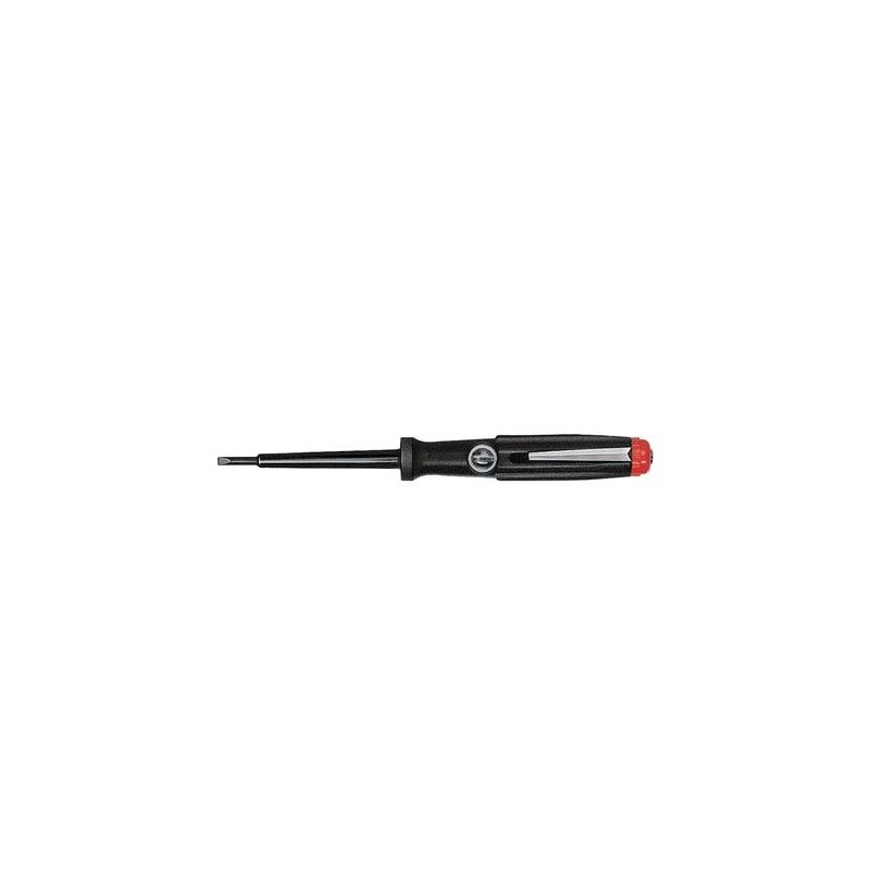Wiha Spanningszoeker 150-250 Volt sleufkop zwart, met clip in blister (31771) 3,0 mm x 60 mm