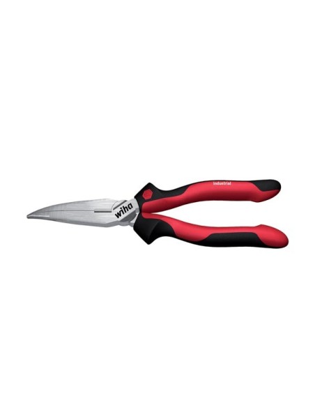Wiha Industrial needle nose pliers with cutting edge curved shape, approx. 40° (32324) 160 mm
