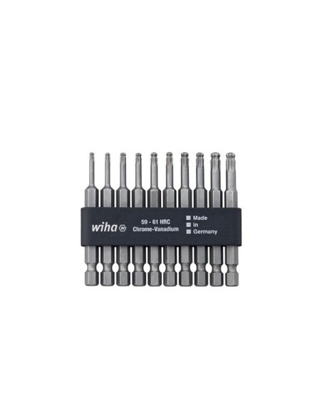 Wiha Bitset Professional 70 mm TORX® kogelkop 1/4" in bitstrook 10-delig (32804)