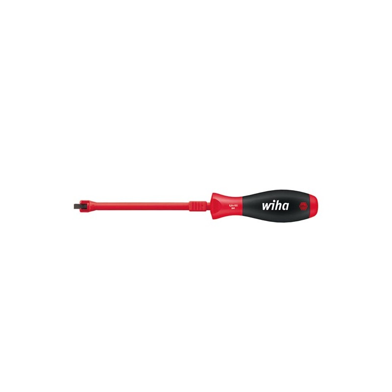 Wiha Screwdriver SoftFinish® Slotted with fixing function (32871) 6,0 mm x 175 mm