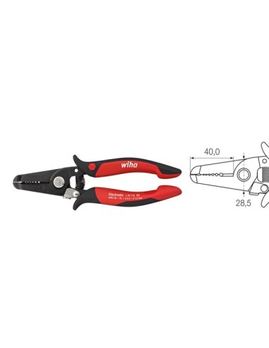 Wiha Stripping pliers Electronic Stripping points 0.4-1.3 mm (33472) 165 mm