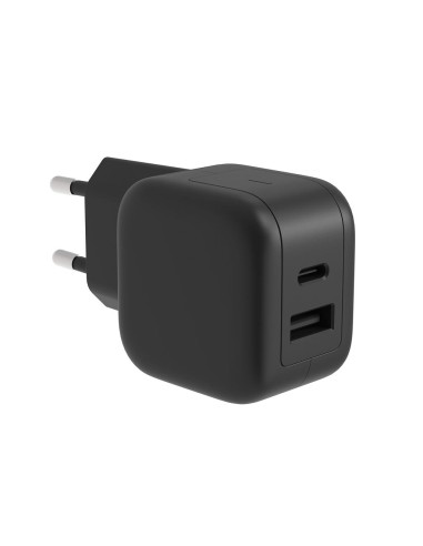 Cargador USB rápido con tecnología GaN Fast - 2 salidas - USB-A y USB-C - 30W