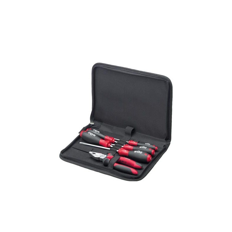 Wiha Tool set mechanic screwdriver, combination pliers, 6-pcs. in bag (33970)