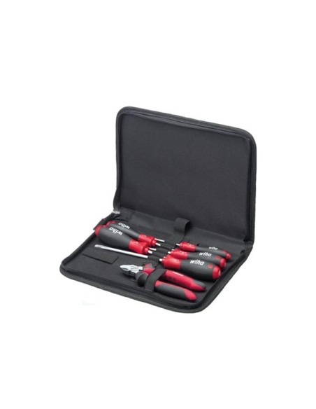 Wiha Tool set mechanic screwdriver, diagonal cutters, 6-pcs. in bag (33971)