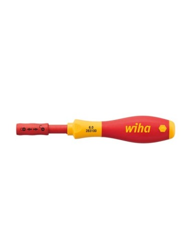 Wiha Schraubendreher mit Bithalter SoftFinish® electric slimVario für slimBits (34577) 6 mm x 50 mm