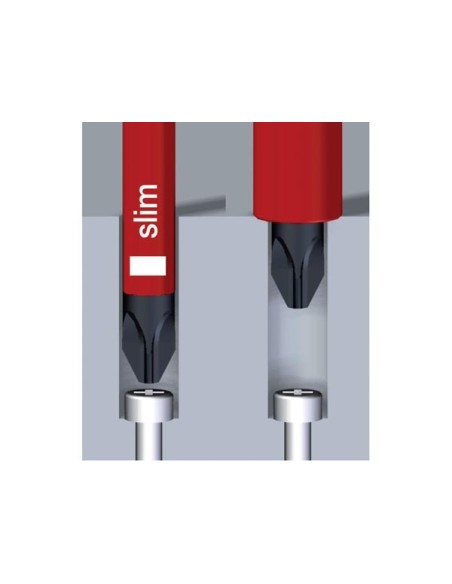 Wiha Schroevendraaierset SoftFinish electric slimFix sleufkop, Phillips 6-delig (35389)