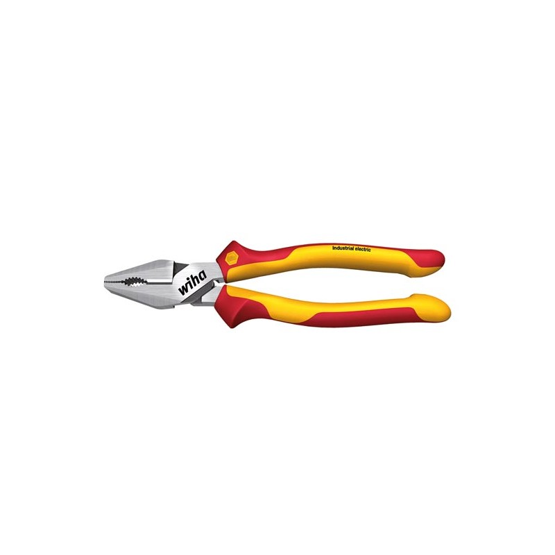 Wiha High-leverage industrial electric combination pliers with DynamicJoint® and OptiGrip (35465) 225 mm