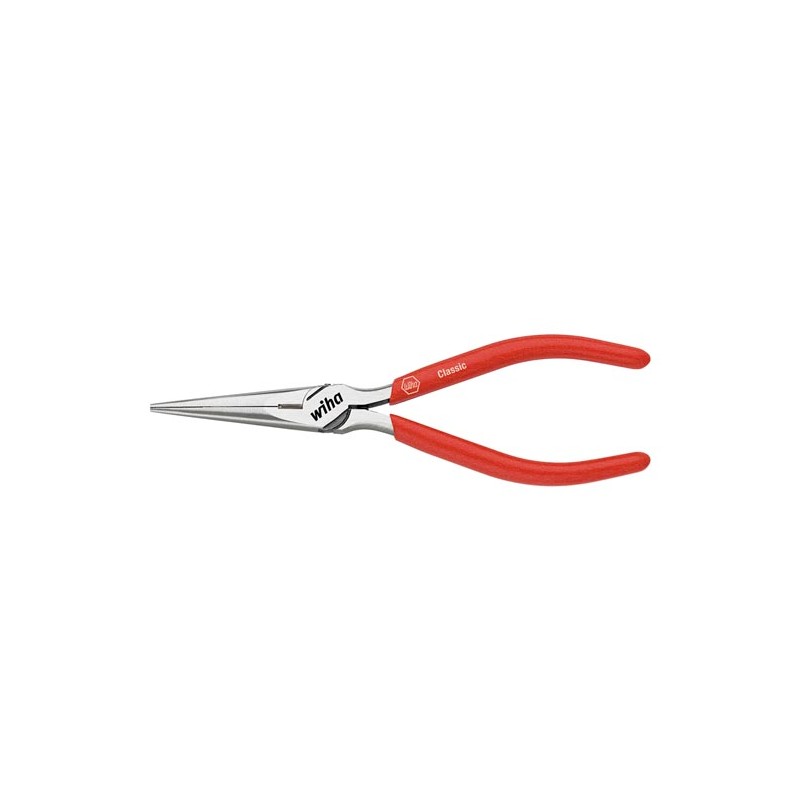 Wiha Classic precision mechanic's needle nose pliers with cutting edge and opening spring in straight shape (36483) 160 mm