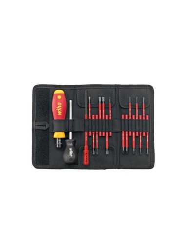 Wiha Torque screwdriver set TorqueVario®-S electric assorted, variably adjustable torque limit, 18-pcs. in bag (36791) 0,8-5,0 N