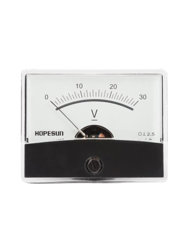 VOLTMETRE ANALOGIQUE DE TABLEAU 30V CC / 60 x 47mm