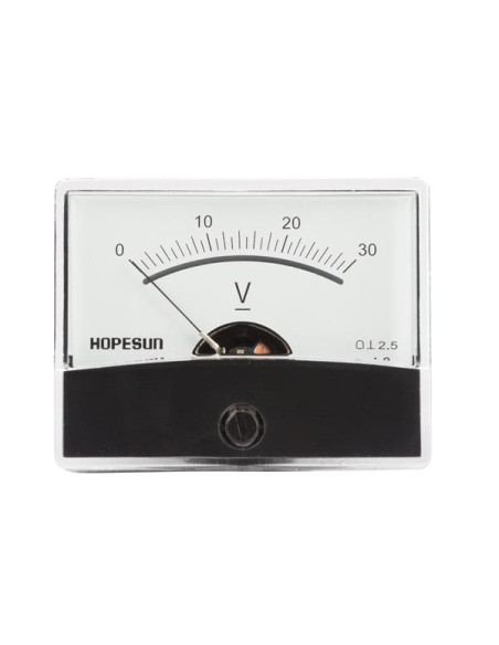 ANALOGES EINBAU-SPANNUNGSMESSGERÄT 30 V DC / 60 x 47 mm