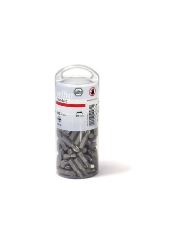 Wiha Bit set Standard 25 mm Pozidriv (PZ2), 100-pcs. in bulk pack, 1/4" (40462)