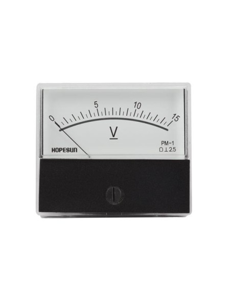 ANALOGES EINBAU-SPANNUNGSMESSGERÄT 15 V DC / 70 x 60 mm