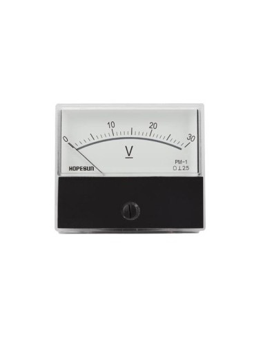 VOLTMÈTRE ANALOGIQUE DE TABLEAU 30V CC / 70 x 60mm