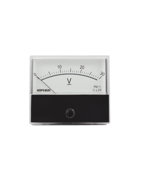 VOLTMÈTRE ANALOGIQUE DE TABLEAU 30V CC / 70 x 60mm
