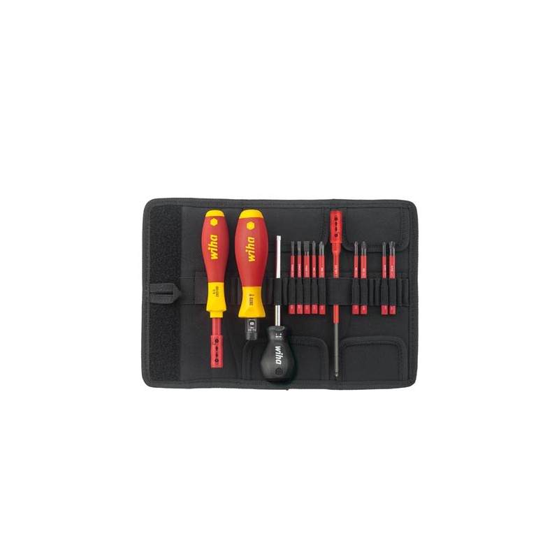 Wiha Torque screwdriver set TorqueVario®-S electric assorted, variably adjustable torque limit, 13-pcs. in bag (40674) 0,8-5,0 N