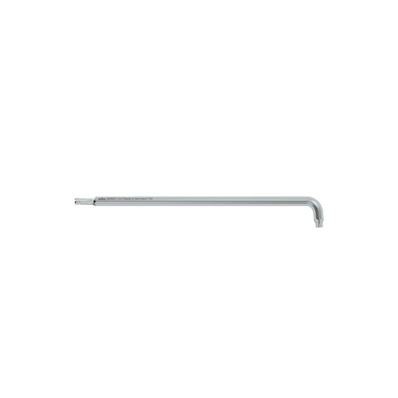 Wiha Stiftschlüssel TORX® Kugelkopf  mit kurzem Schenkel, titansilber  (40966) T5 x 72 mm, 6,5 mm